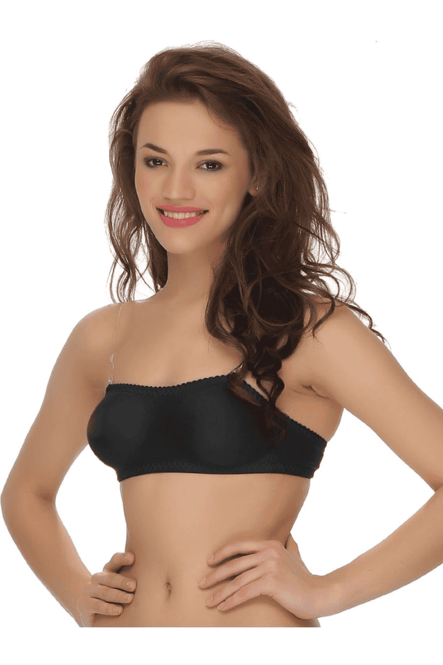 Buy CLOVIA Cotton Rich Tube Bra With Detachable Transparent Straps