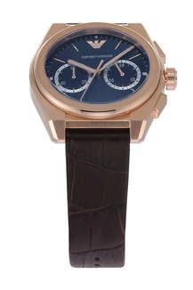 Buy EMPORIO For - Stop AR11563I ARMANI Men Leather Watch | Blue Shoppers 43 Dial mm Chronograph