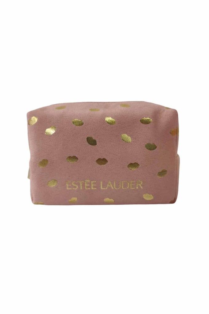 Kate Spade Pencil Pouch Polka Dot Cosmetic Case Travel Designer Cream Gold