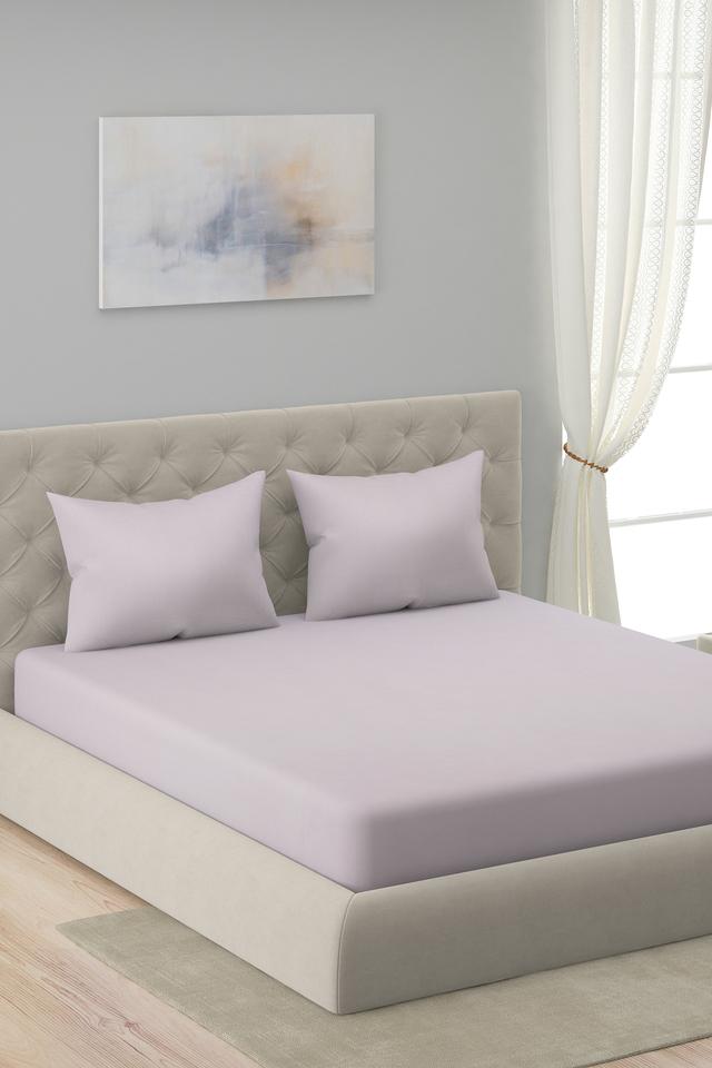 Buy HOMESTOP Plain Dyed Double Bed Sheet Set Shoppers Stop