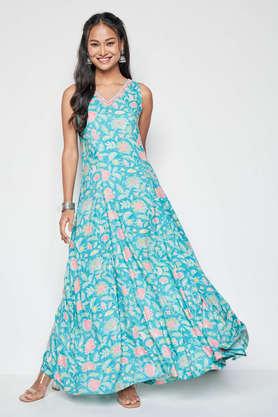 Global desi 2024 blue maxi dress