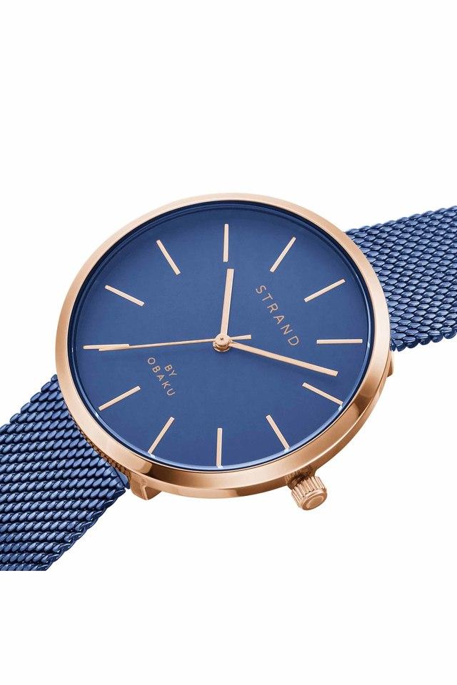 Buy STRAND BY OBAKU Womens 35 mm Sunset Blue Dial Stainless Steel Analogue Watch S700LXVLML Shoppers Stop