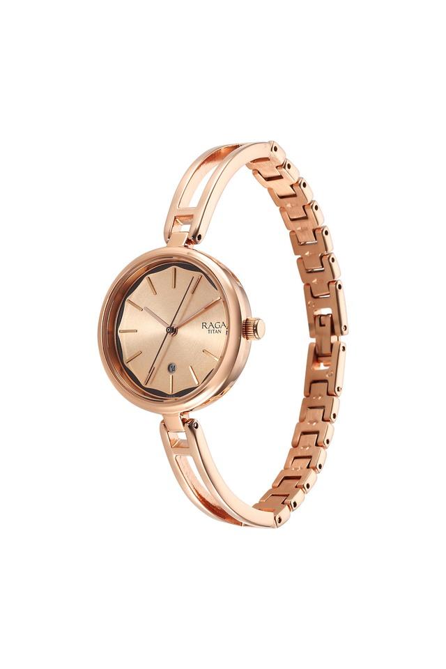 Buy TITAN Raga Viva VI 36.20 x 7 x 30.50 mm Rose Gold Dial Brass