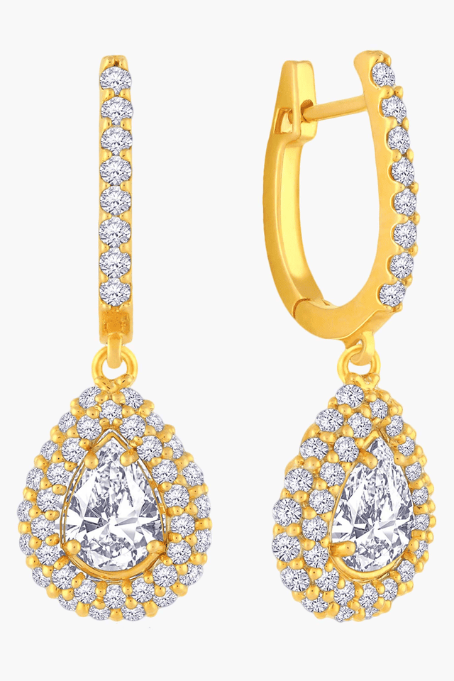 14K Yellow Gold Diamond Earrings