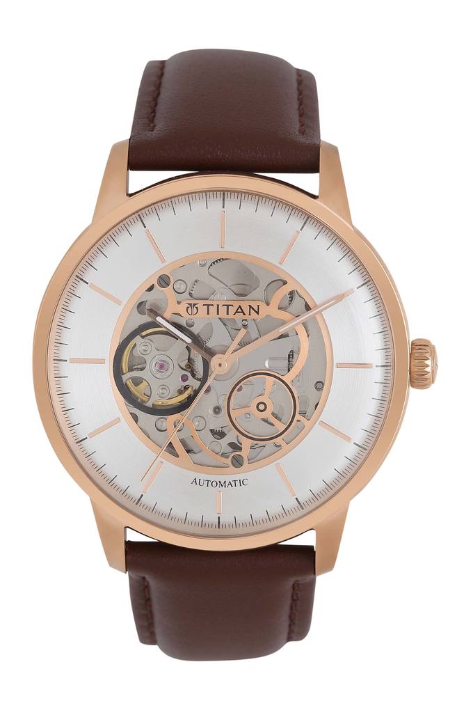 Buy TITAN Mens White Dial Automatic Watch 90110WL03 Shoppers Stop