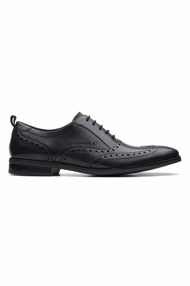 Clarks black brogues sale