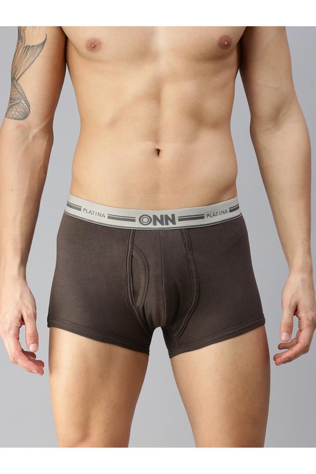 Buy ONN Multi Solid Cotton Blend Regular Fit Men's Mini Trunks