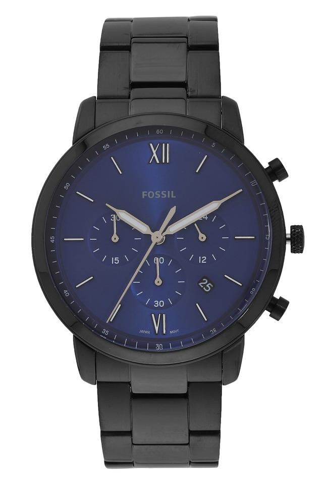 Buy FOSSIL Mens Blue Dial Metallic Chronograph Watch FS5698I