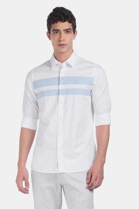 Calvin Klein Jeans Men Self Design Casual White Shirt - Buy Calvin Klein  Jeans Men Self Design Casual White Shirt Online at Best Prices in India