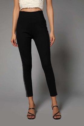 Buy COVER STORY Black Regular Length Rayon Nylon Spandex Womens Leggings