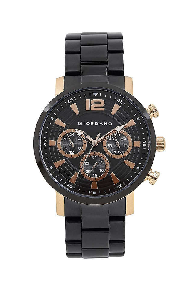 Buy GIORDANO Quartz 42 11 mm Black Dial Metal Analog Watch for Men GZ 50025 33 Shoppers Stop