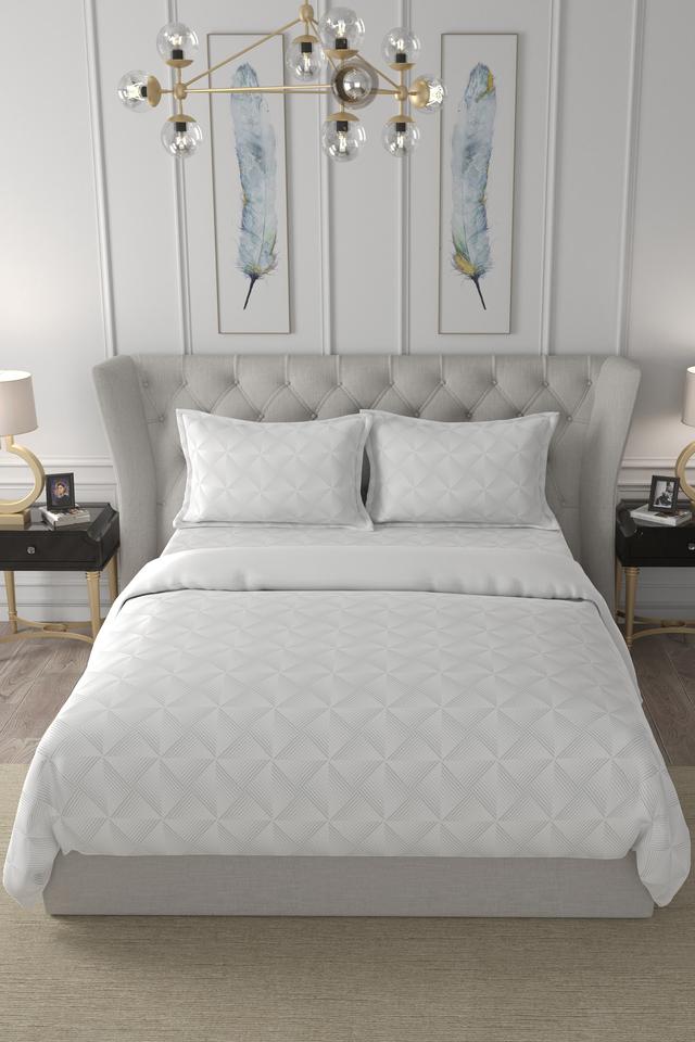 Grey quilted outlet bed