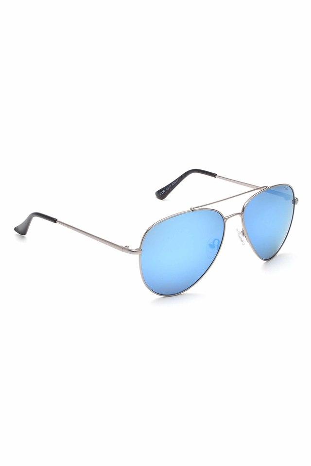 Rocky II | Fashion Sunglasses for Kids with 100% UV Protective Lenses Cyan Blue w/ Mirror