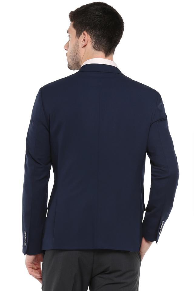 Buy STOP Mens Notched Lapel Solid Blazer Shoppers Stop