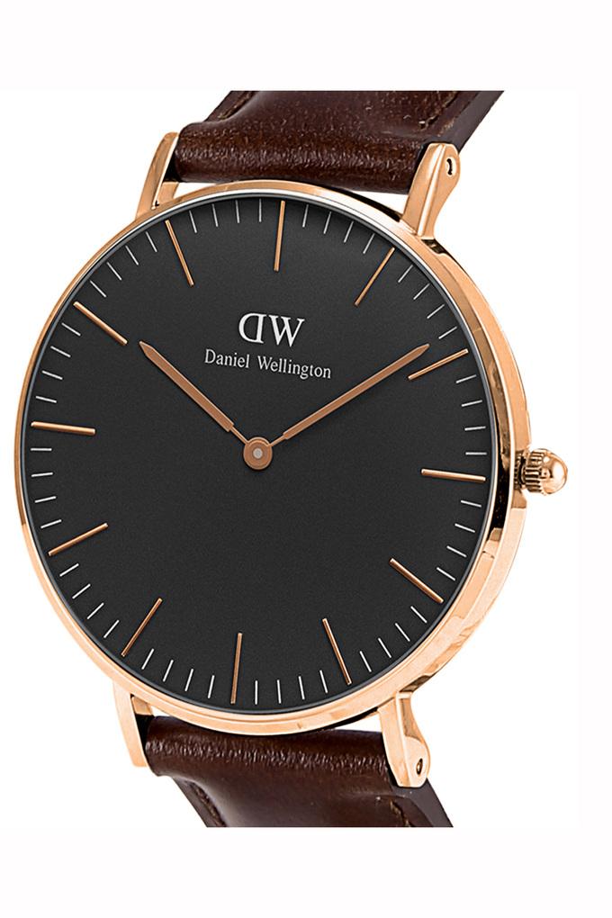 Buy DANIEL WELLINGTON Womens Classic Black Bristol Rose