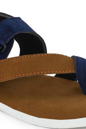 Suede leather discount slip on sandals