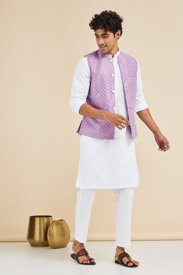 Printed Silk Nehru Jacket. – Minizmo