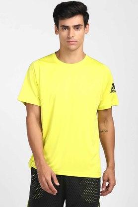 Yellow adidas t shirt 2024 mens