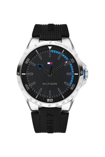 tommy hilfiger men black analogue watch