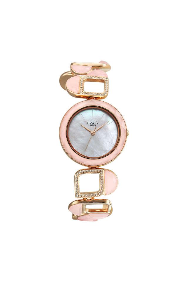 Buy TITAN Raga New You Phase Ii 30.5 x 6.32 x 26 mm Rose Gold Dial Stainless Steel Analogue Watch For Women 95196WM01 Shoppers Stop