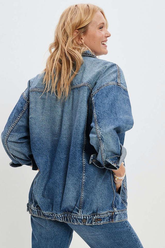 Oversized Denim Jacket | American Eagle | Small – Paper Trees Studio