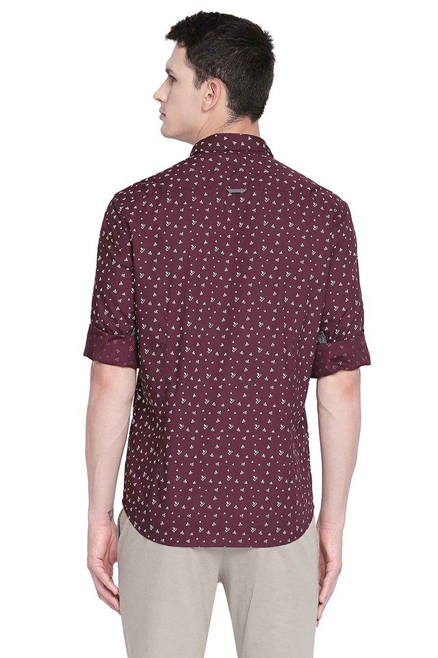 Buy BASICS Printed Cotton Slim Fit Men's Casual Shirt Shoppers Stop