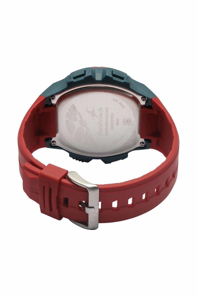 Red best sale digital watch