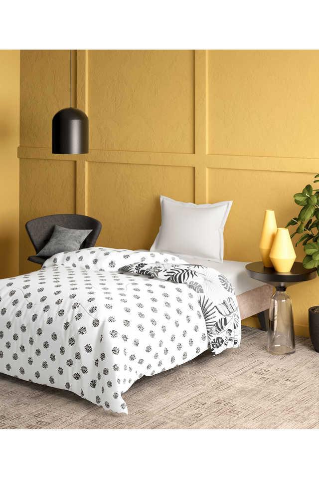 Buy PORTICO Printed 80 GSM White Color Single Size Comforter Shoppers