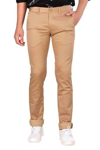khaki casual men's trousers