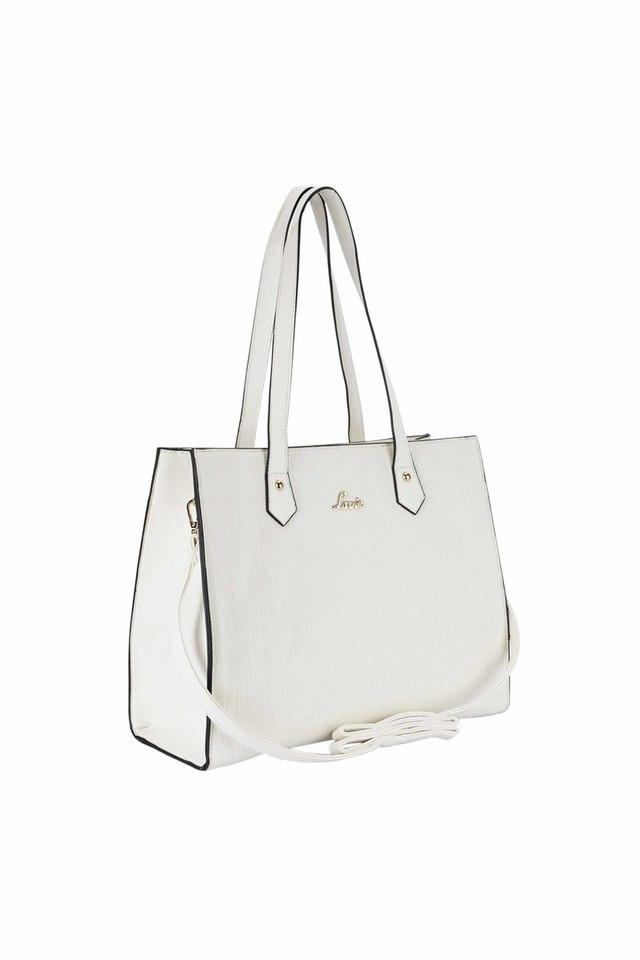 Buy LAVIE White Score 1 Large Ew Tote Bag Shoppers Stop