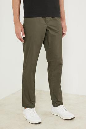 Express Men, Solid Knit Joggers in Olive Green