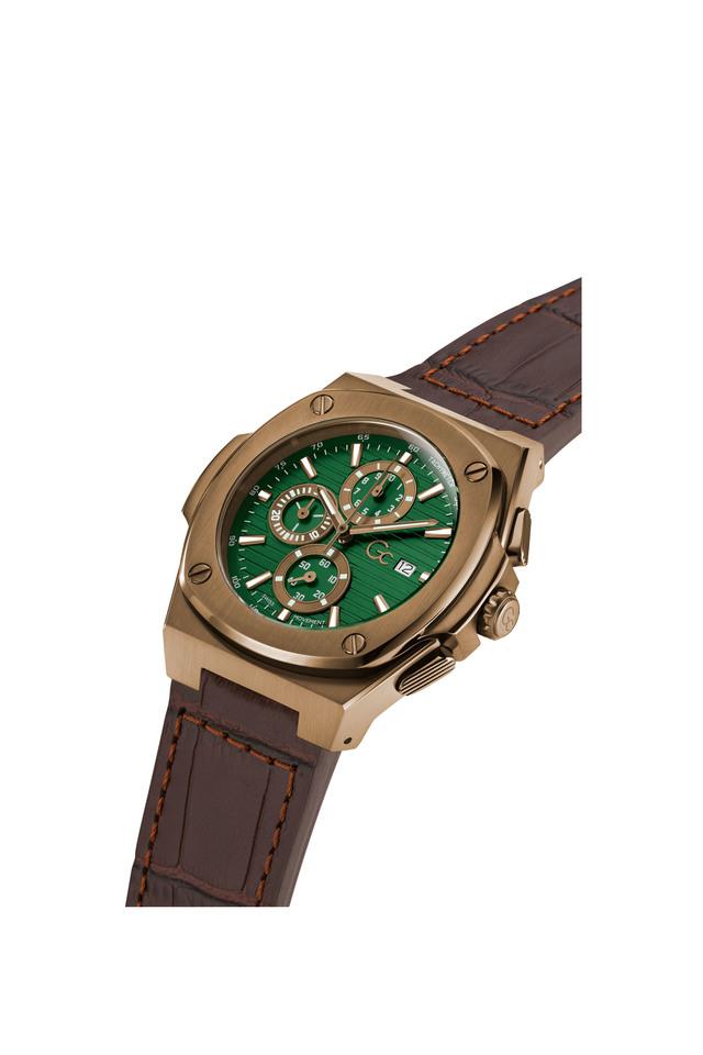 Buy GC Mens 44 mm Green Dial Stainless Steel Analog Watch