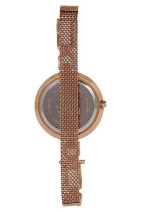 Womens Black Dial Mesh Analogue Watch NM95122WM01