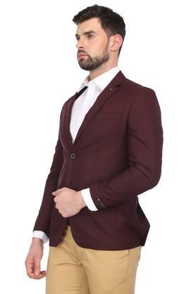 Louis Philippe Mens Notched Lapel Slub Blazer : : Fashion