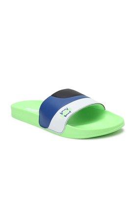 Synthetic Leather Regular Slip On Mens Slides