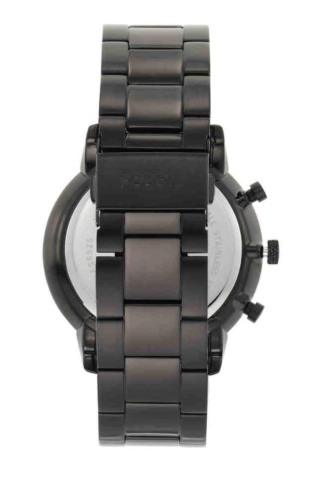 Buy FOSSIL Mens 44 mm Neutra Black Dial Stainless Steel