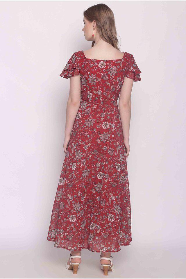 Buy ZINK LONDON Womens Regular Fit Round Neck Lace Maxi Dress | Shoppers  Stop