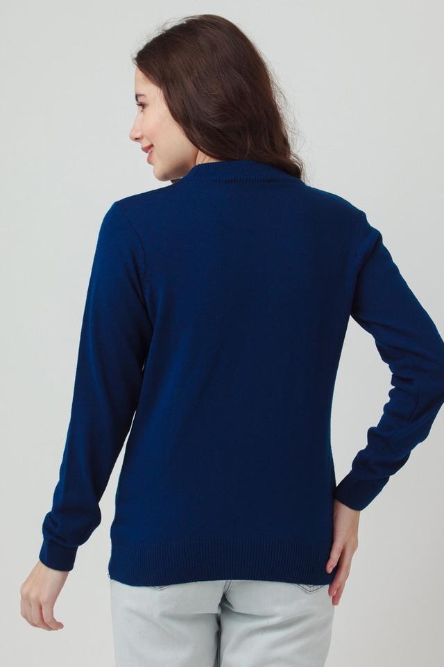 Blue pullover 2025 sweater women's