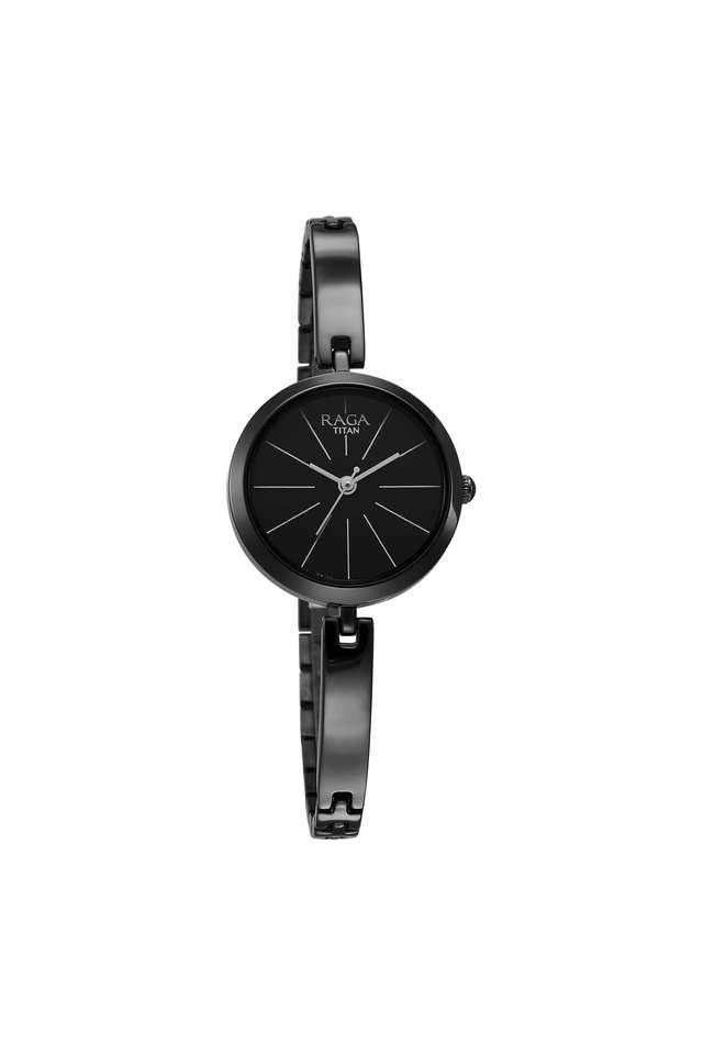 Titan raga black online metal watch