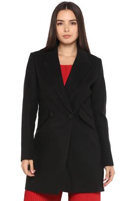 Long Slouchy Double-Breasted Coat for Women