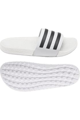 Buy ADIDAS White Adilette Boost Synthetic Slipon Men s Slides