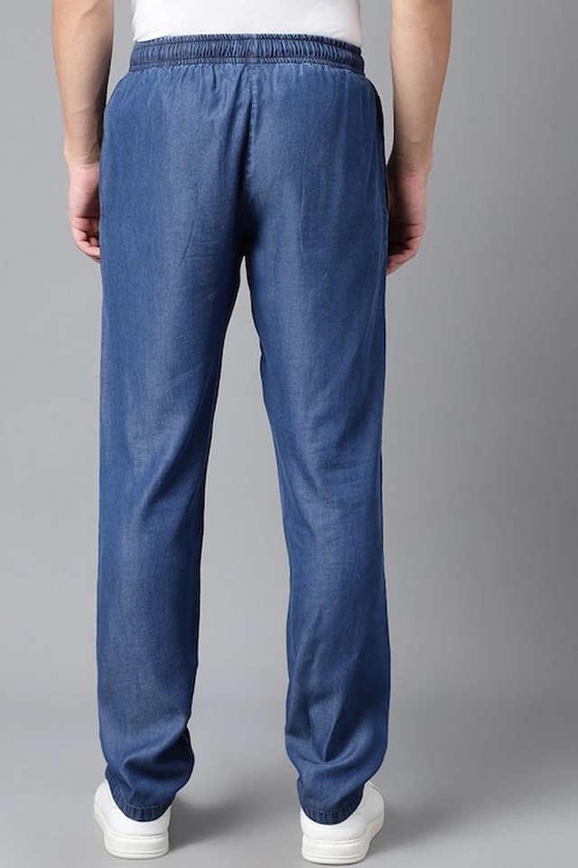 Plain Track Pants For Men- Denim Milange – Neva Clothing India