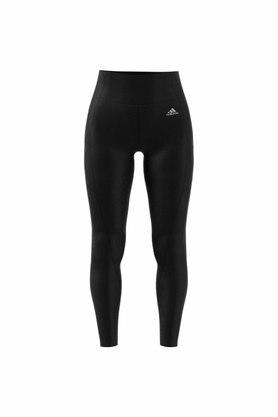 Buy ADIDAS Black Printed Polyester Fitted Womens Casual Tights