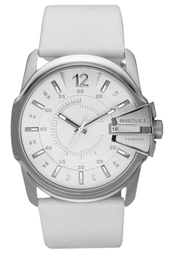 white diesel watch