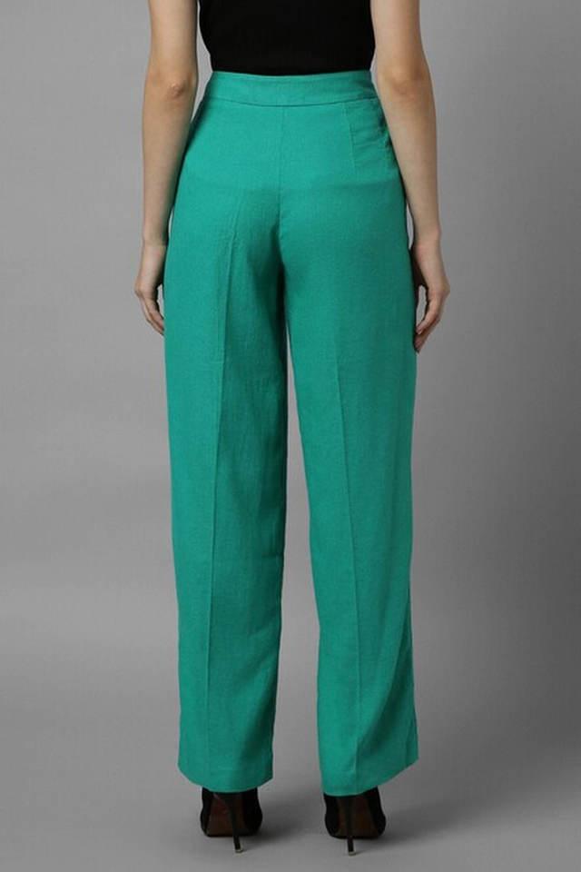 Solid Regular Fit Polyester Women's Formal Wear Pant