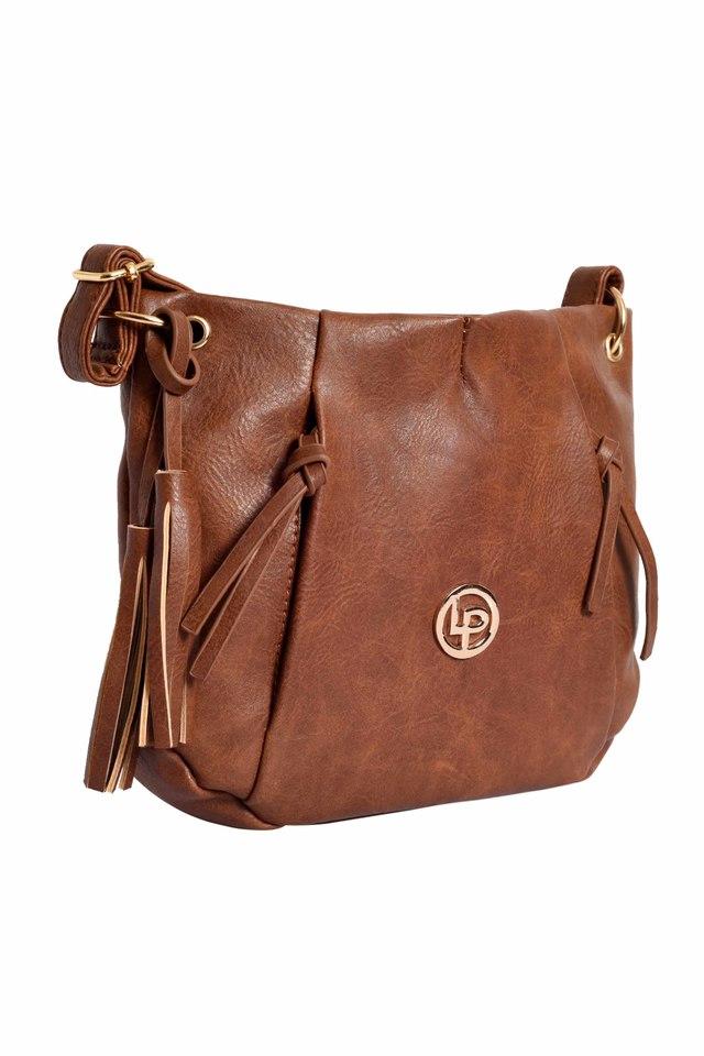 Womens Brown Coloured Sling Bag