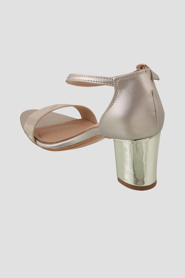 Buy Silver Heeled Sandals for Women by Flat n Heels Online | Ajio.com