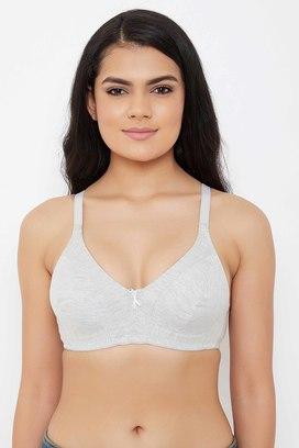 Buy CLOVIA Women's Non-Padded Non-Wired Bra in Light Grey - 100