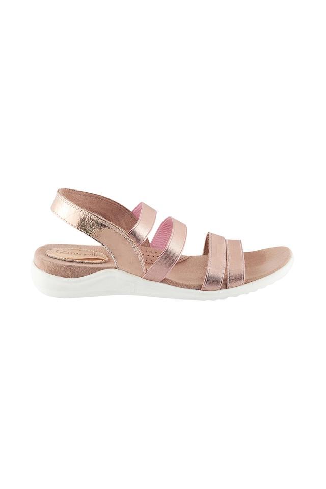 Liza Studded Caged Open Toe Sandals in Rose gold | ikrush