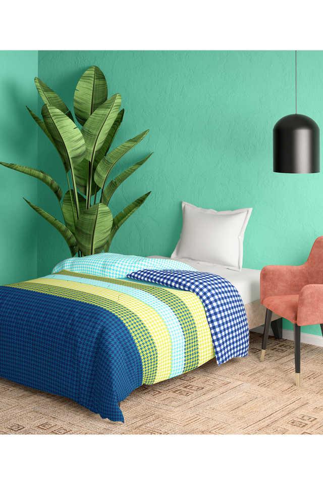 Buy PORTICO Printed 80 GSM Green Color Single Size Comforter Shoppers